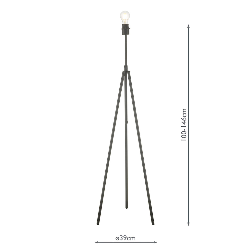 Skate Tripod Floor Lamp Matt Black Base Only<br>Matt Black
