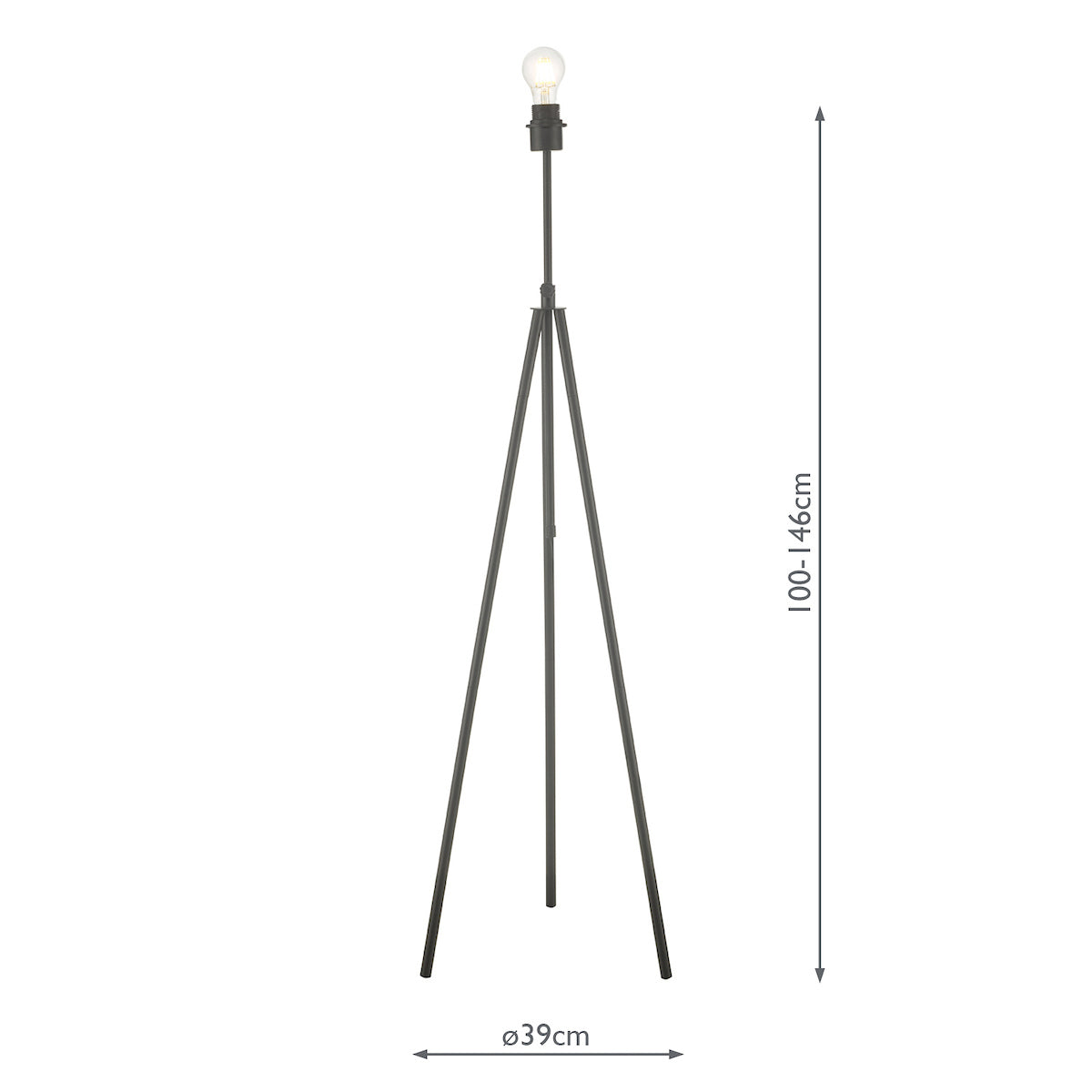 Skate Tripod Floor Lamp Matt Black Base Only<br>Matt Black