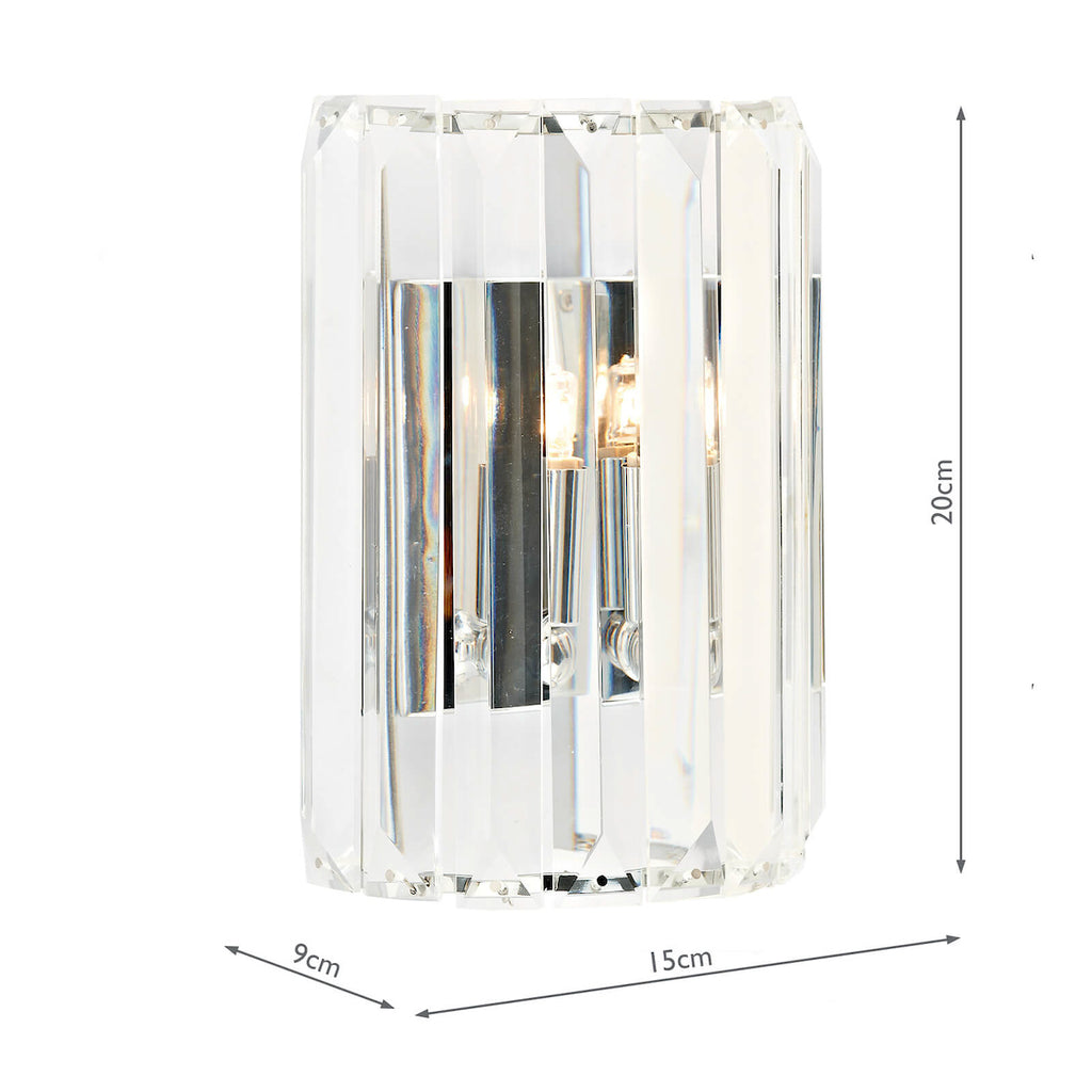 Sketch Wall Light Polished Chrome Crystal<br>Crystal