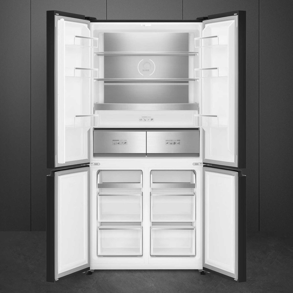 Smeg FQI60KD Frost Free American Fridge Freezer - Dark Inox