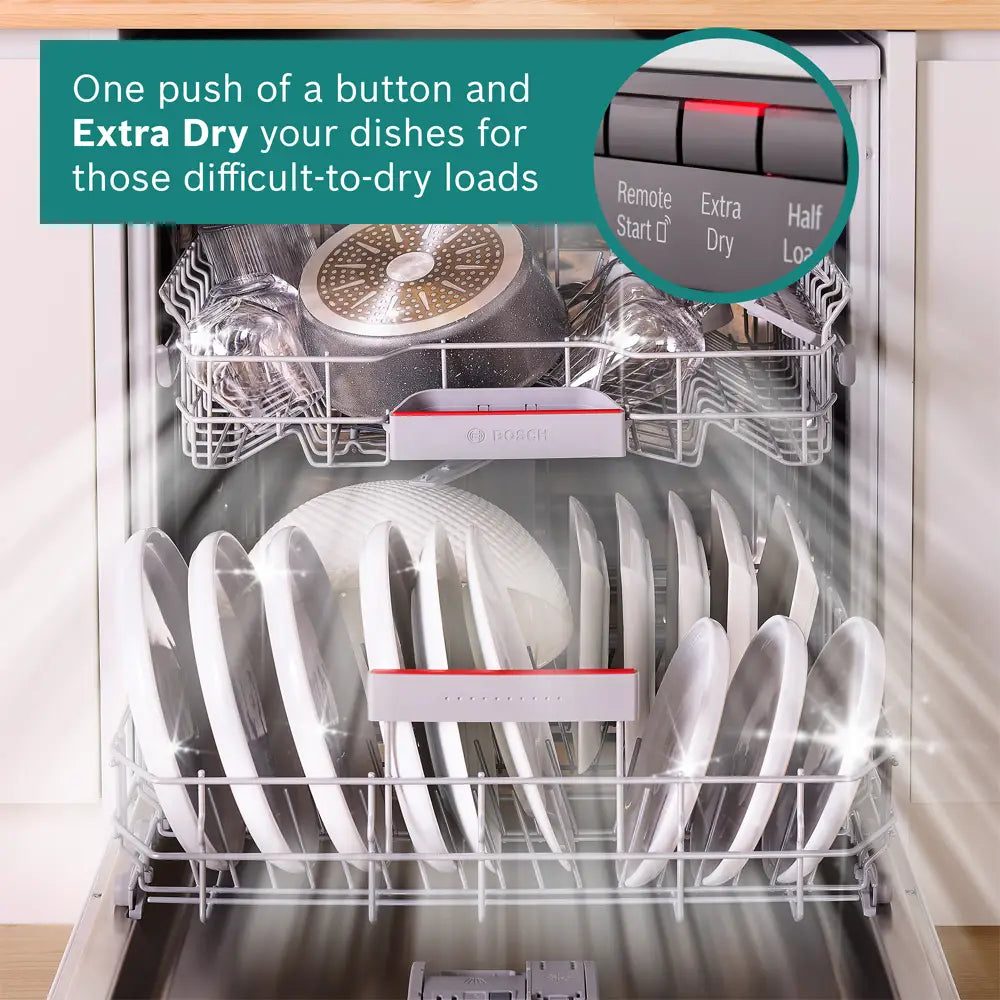 Bosch Series 4 SMS4EMI06G Wifi Connected Full Size Dishwasher - Silver Inox