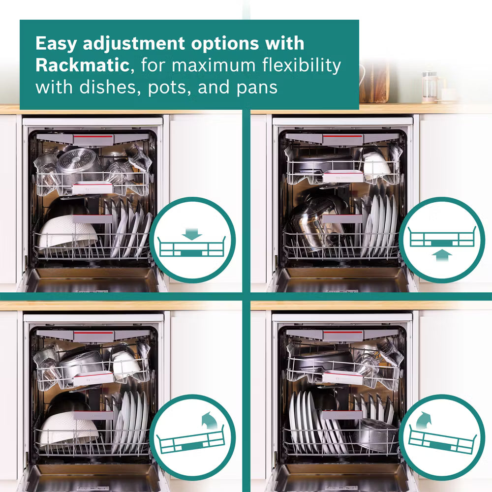 Bosch Series 4 SMS4EMI06G Wifi Connected Full Size Dishwasher - Silver Inox