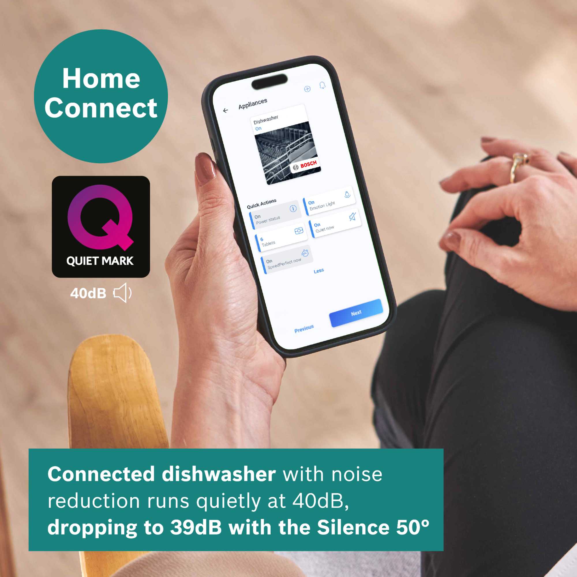 Bosch Series 6 SMS6ZCW10G Wifi Connected Standard Dishwasher - White