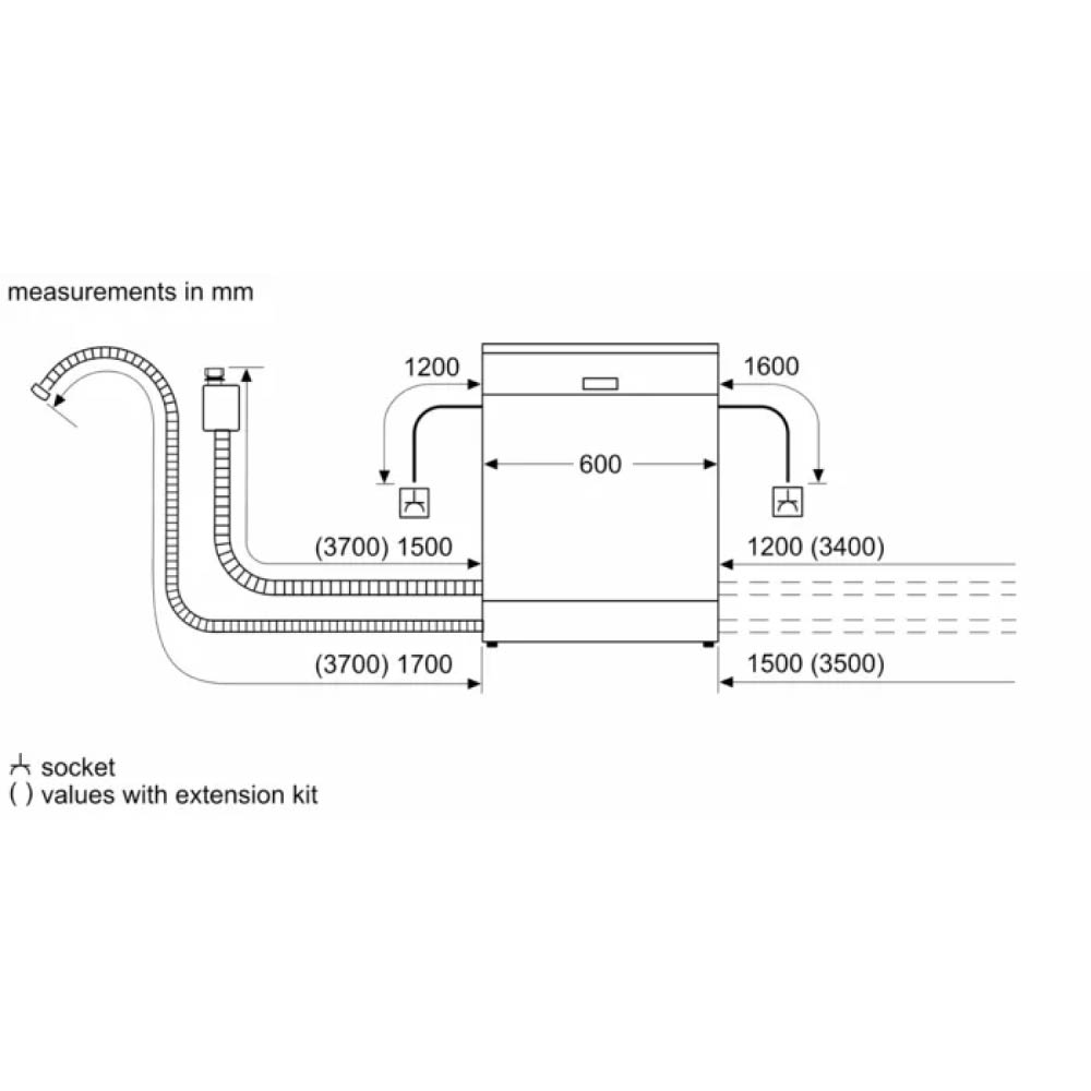 Siemens IQ-300 SN73HX10VG Wifi Connected Fully Integrated Full Size Dishwasher - Stainless Steel / Black Control Panel