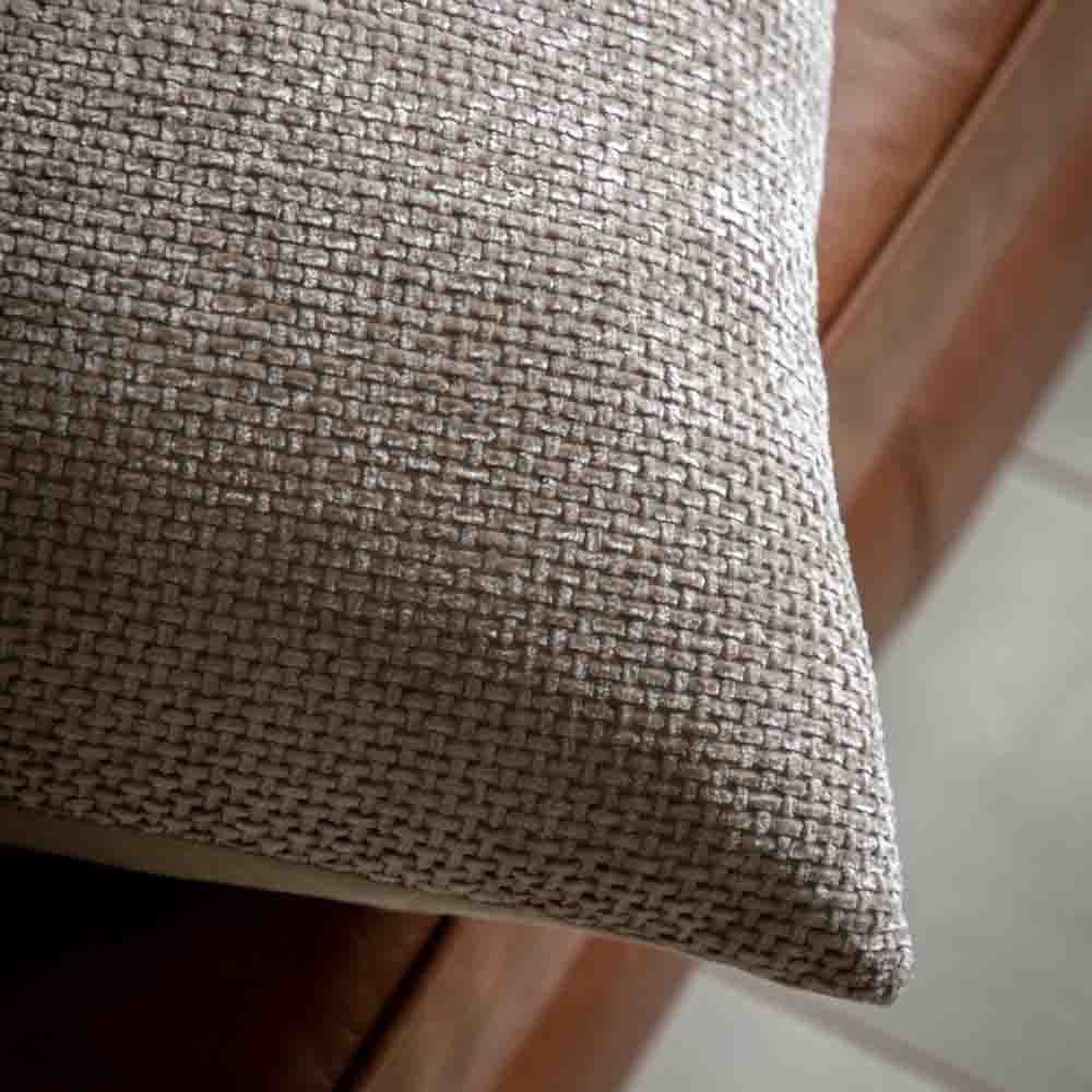 Basketweave Chenille Cushion Cream (2 Pack) - Poly Filled