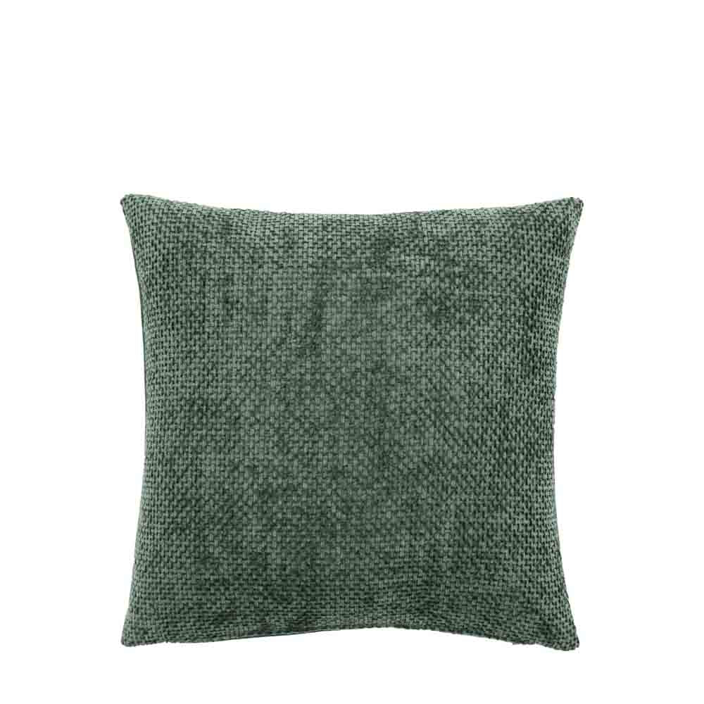Basketweave Chenille Cushion Olive (2 Pack) - Poly Filled