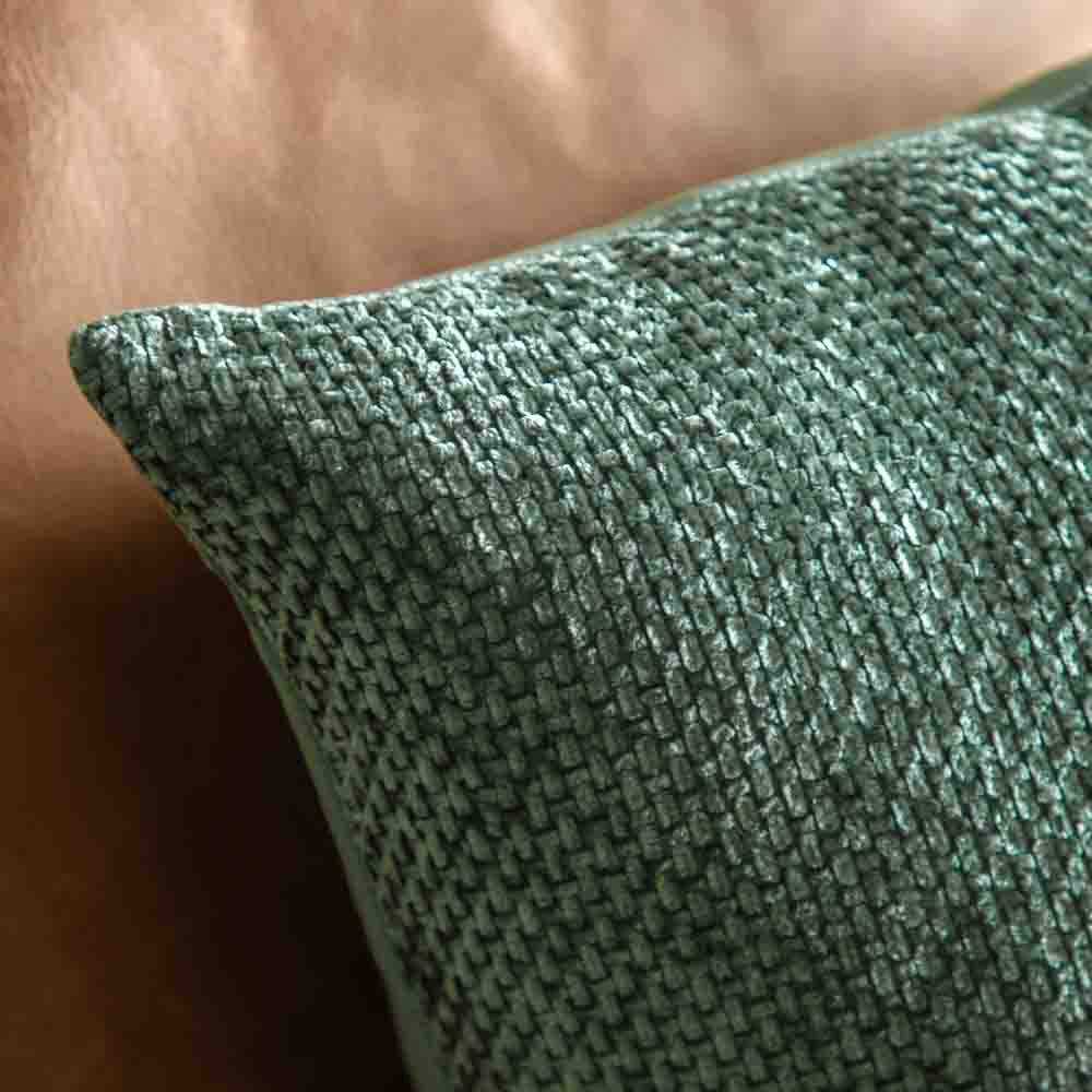 Basketweave Chenille Cushion Olive (2 Pack) - Poly Filled