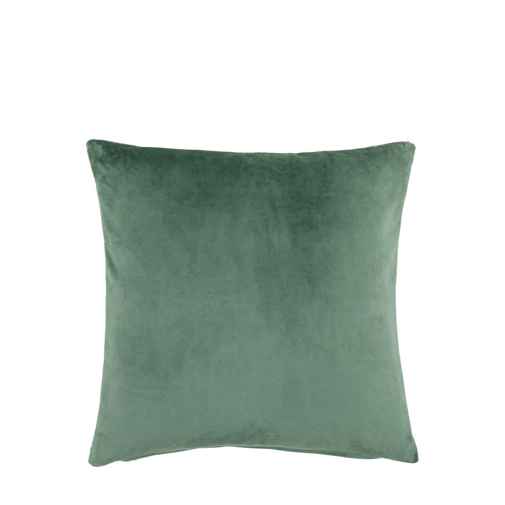 Basketweave Chenille Cushion Olive (2 Pack) - Poly Filled