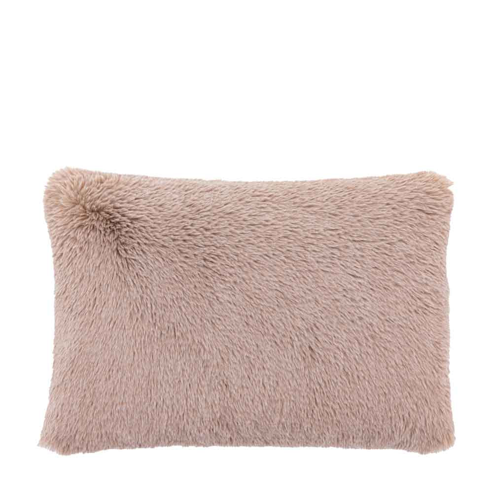 Juniper Faux Fur Cushion Mauve - Feather Filled
