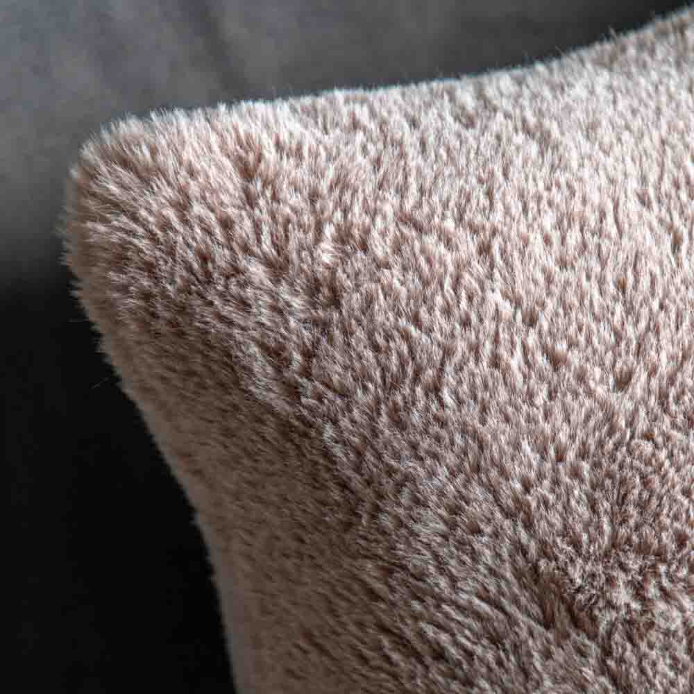 Juniper Faux Fur Cushion Mauve - Feather Filled