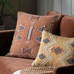 Arlo Embellished Cushion Brown - Feather Filled