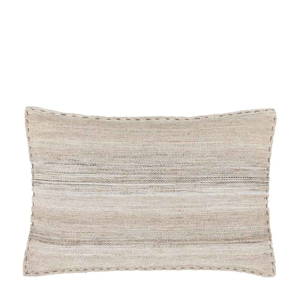 Cardinham Stitched Cushion Ecru - Poly Filled