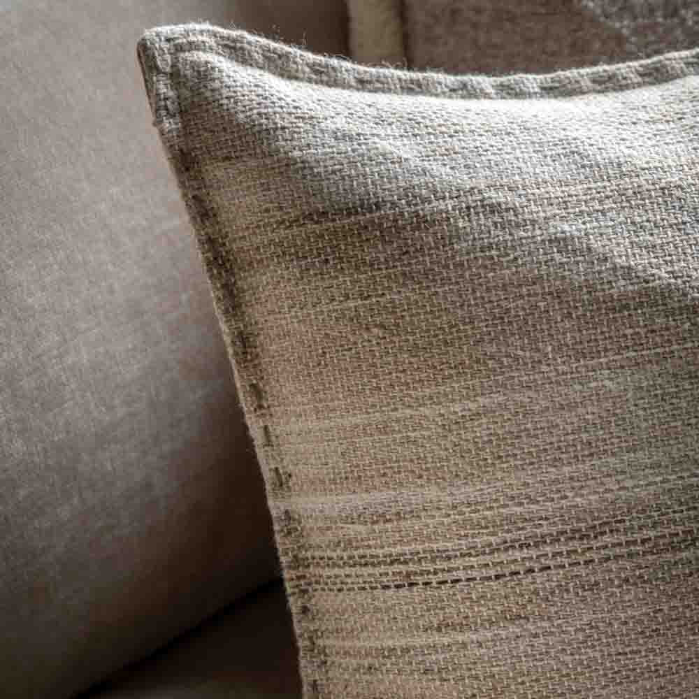 Cardinham Stitched Cushion Ecru - Poly Filled