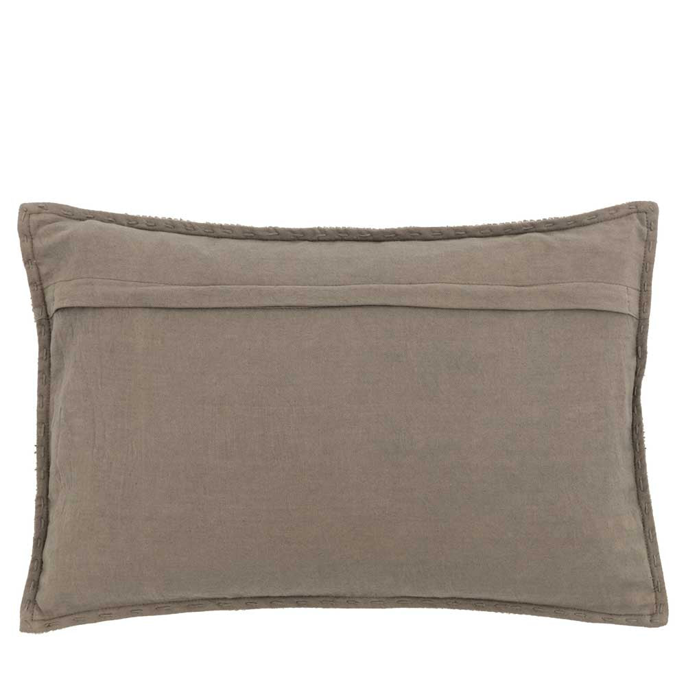 Cardinham Stitched Cushion Ecru - Poly Filled