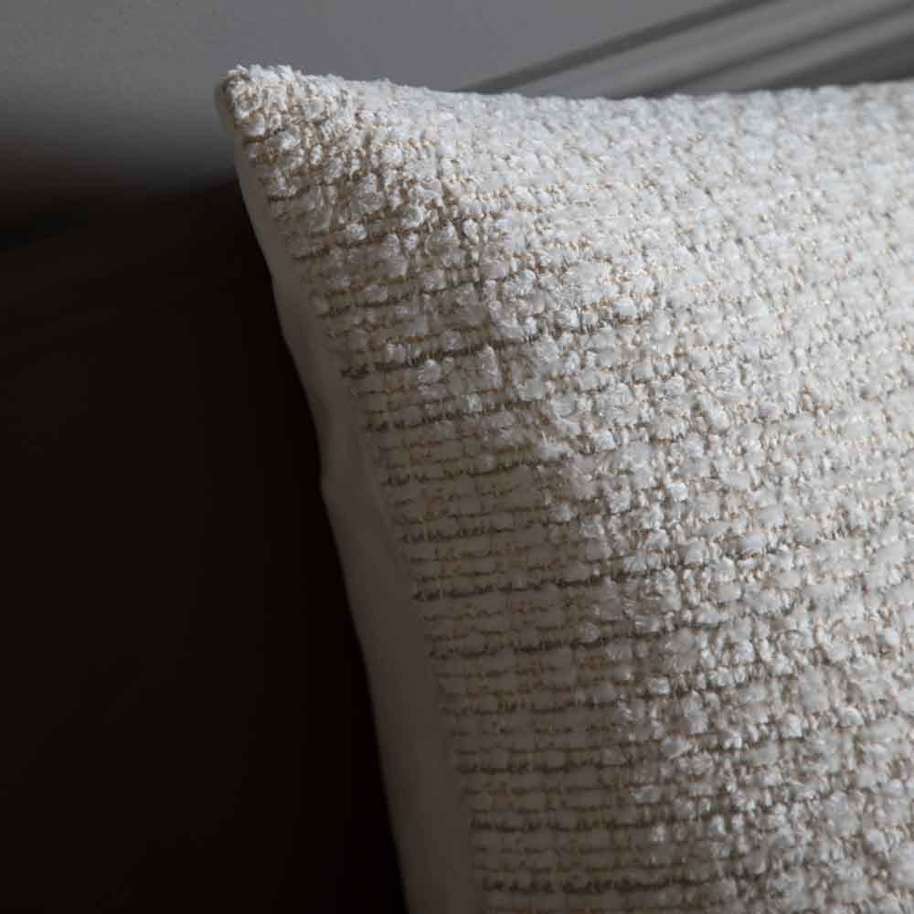 Chenille Cushion Natural - Poly Filled