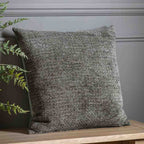 Chenille Cushion Olive - Poly Filled