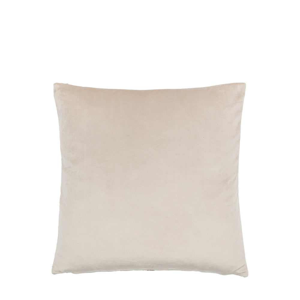 Chenille Cushion Taupe - Poly Filled