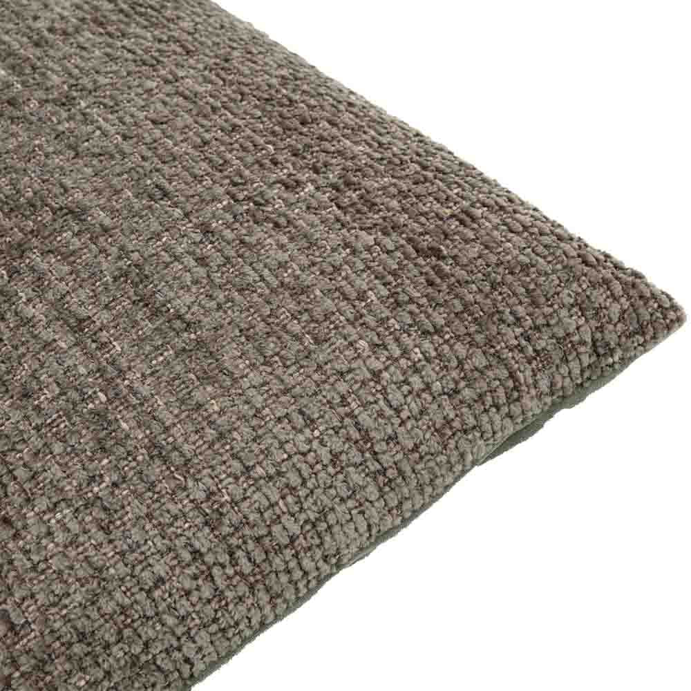 Chenille Cushion Taupe - Poly Filled