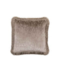 Cut Velvet Fringe Cushion Silver - Poly Filled