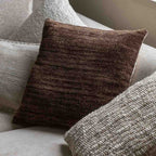 Kendal Chenille Cushion Brown - Feather Filled