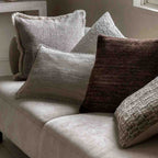 Kendal Chenille Cushion Brown - Feather Filled