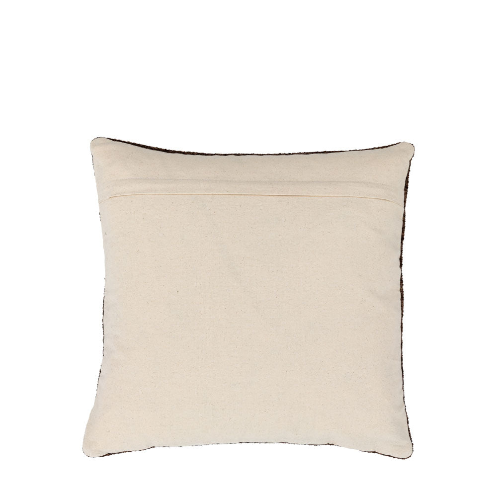 Kendal Chenille Cushion Brown - Feather Filled