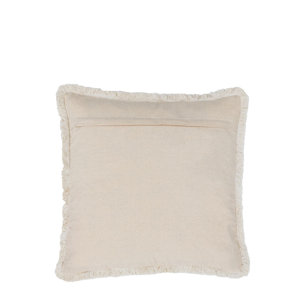 Woodleigh Fringe Cushion Stone - Feather Filled