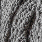 Moss Chunky Knitted Throw Grey