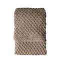 Moss Chunky Knitted Throw Oatmeal