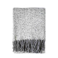Herringbone Faux Mohair Throw Grey