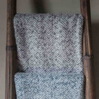 Herringbone Faux Mohair Throw Grey