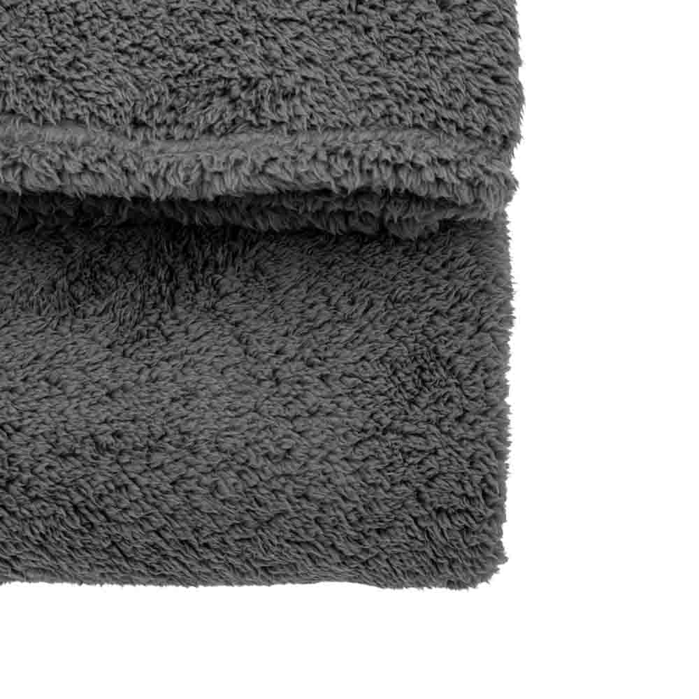 Teddy Fleece Throw Charcoal