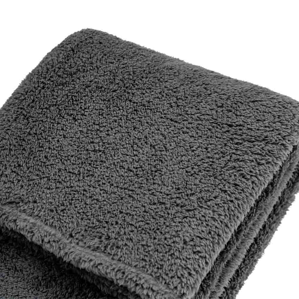 Teddy Fleece Throw Charcoal