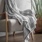Checkmate Rolled Fleece Silver
