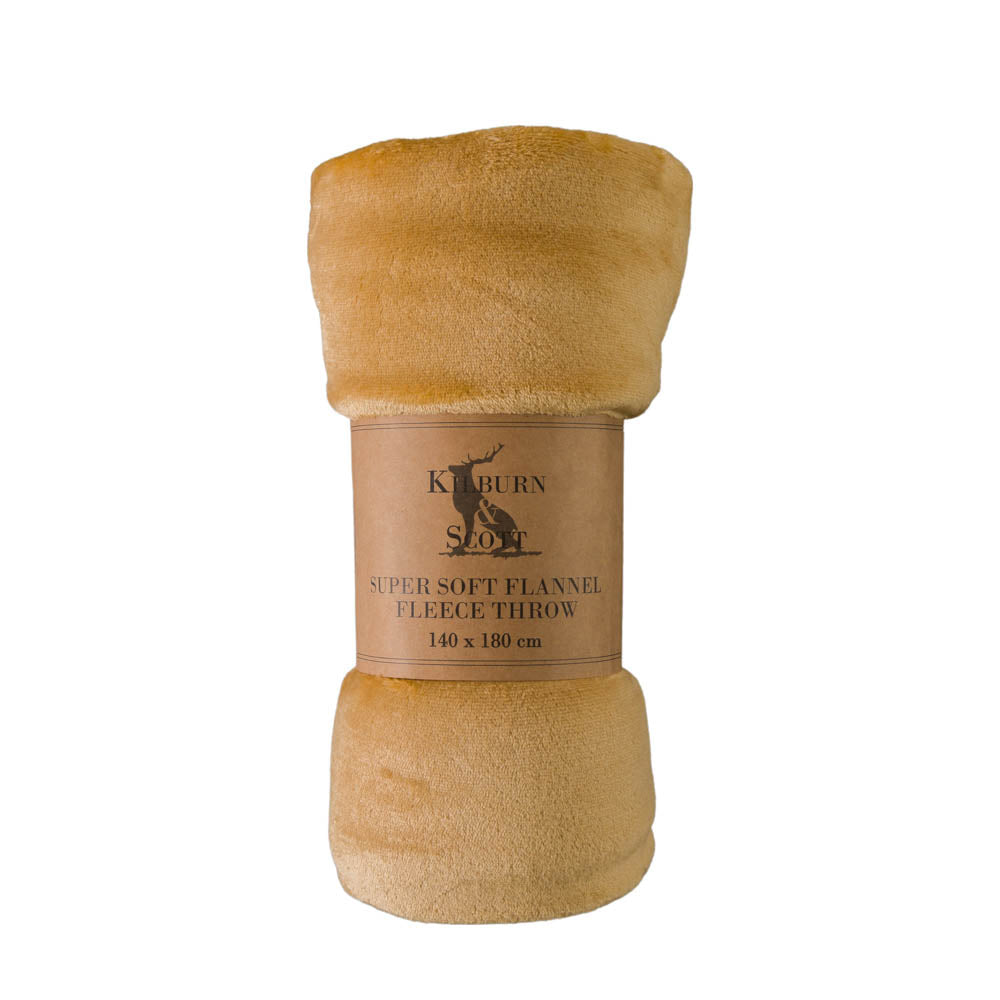 Rolled Flannel Fleece Camel