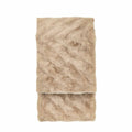 Chevron Rabbit Faux Fur Throw Mink