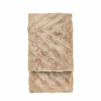 Chevron Rabbit Faux Fur Throw Mink