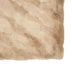 Chevron Rabbit Faux Fur Throw Mink