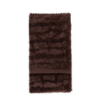 Textured Rabbit Faux Fur Throw Brown