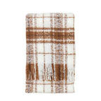 Check Faux Mohair Throw Tan