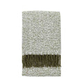 Herringbone Faux Mohair Throw Olive