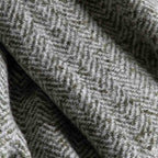 Herringbone Faux Mohair Throw Olive