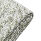 Herringbone Faux Mohair Throw Olive