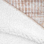 Woven Faux Mohair Sherpa Throw Natural