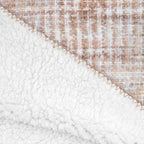 Woven Faux Mohair Sherpa Throw Natural