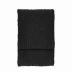 Chenille Cable Throw Grey