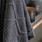 Chenille Cable Throw Grey