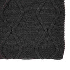 Chenille Cable Throw Grey