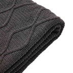 Chenille Cable Throw Grey