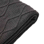Chenille Cable Throw Grey